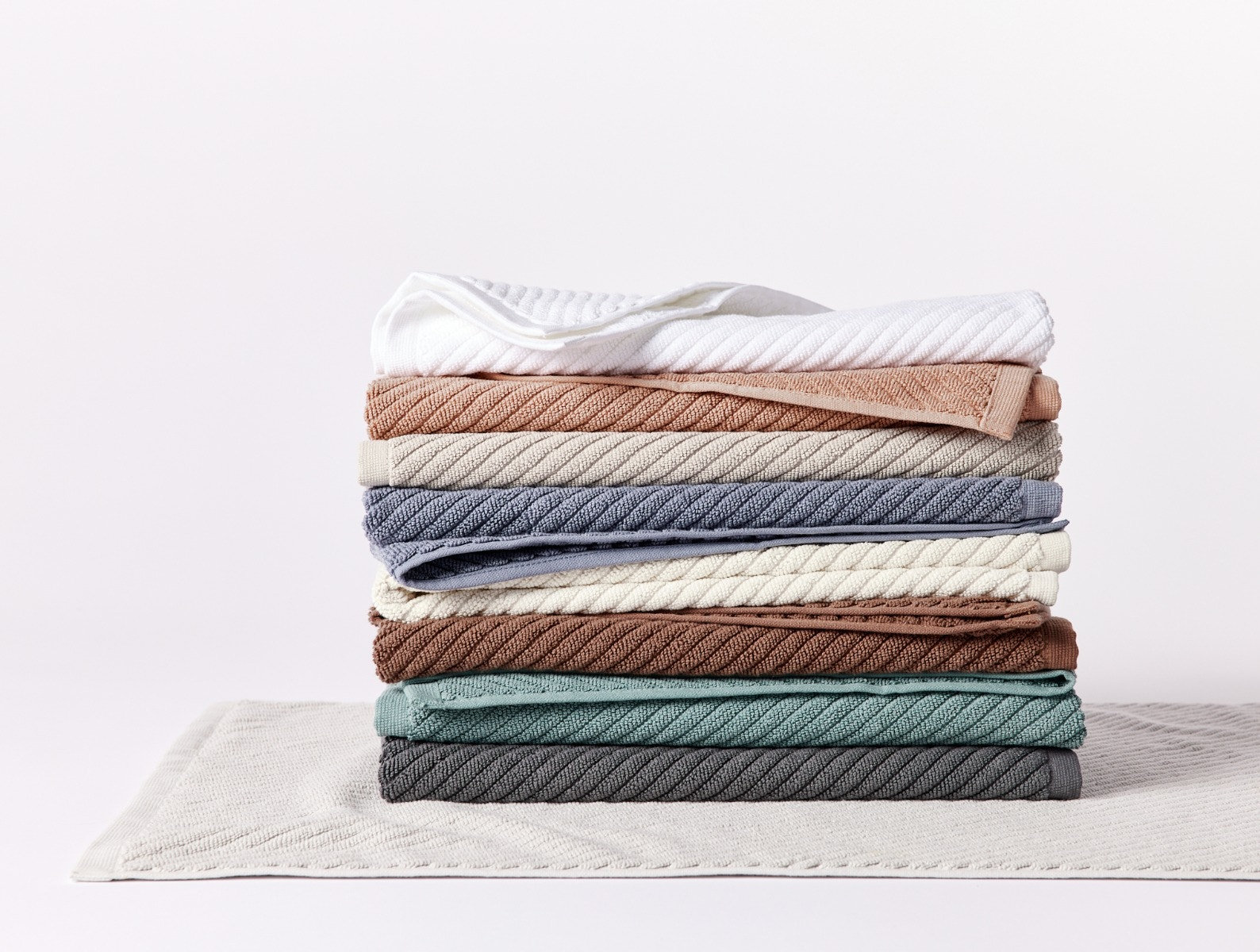 Air Weight Organic Cotton Bath Mat, Undyed