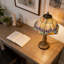 Lampe de table 17,3 "avec abat-jour en verre coloré Tiffany