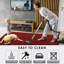 Tapis pour couloir ou cuisine, petit tapis à rayures rouge-65821749