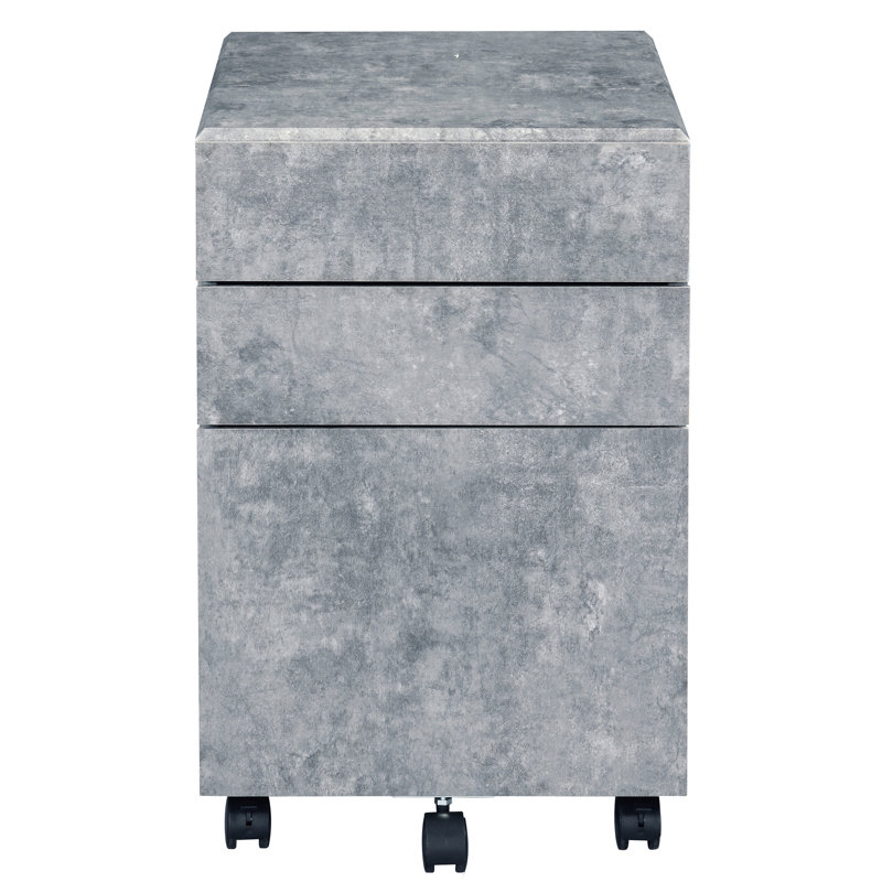 Silver 3-Drawer File Cabinet