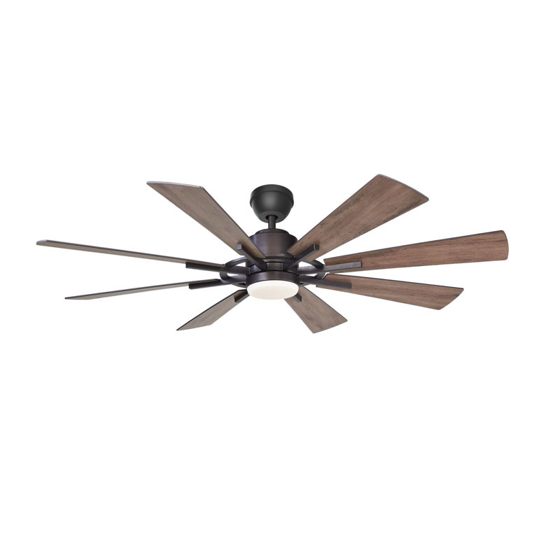 Ventilateur de plafond 8 pales SkyFan Procyon, Noyer / chêne blanchi