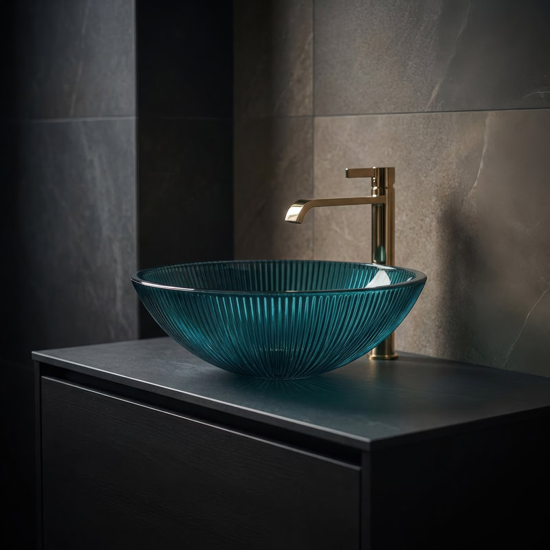 Lana 15.7'' L Bathroom Sink, Teal