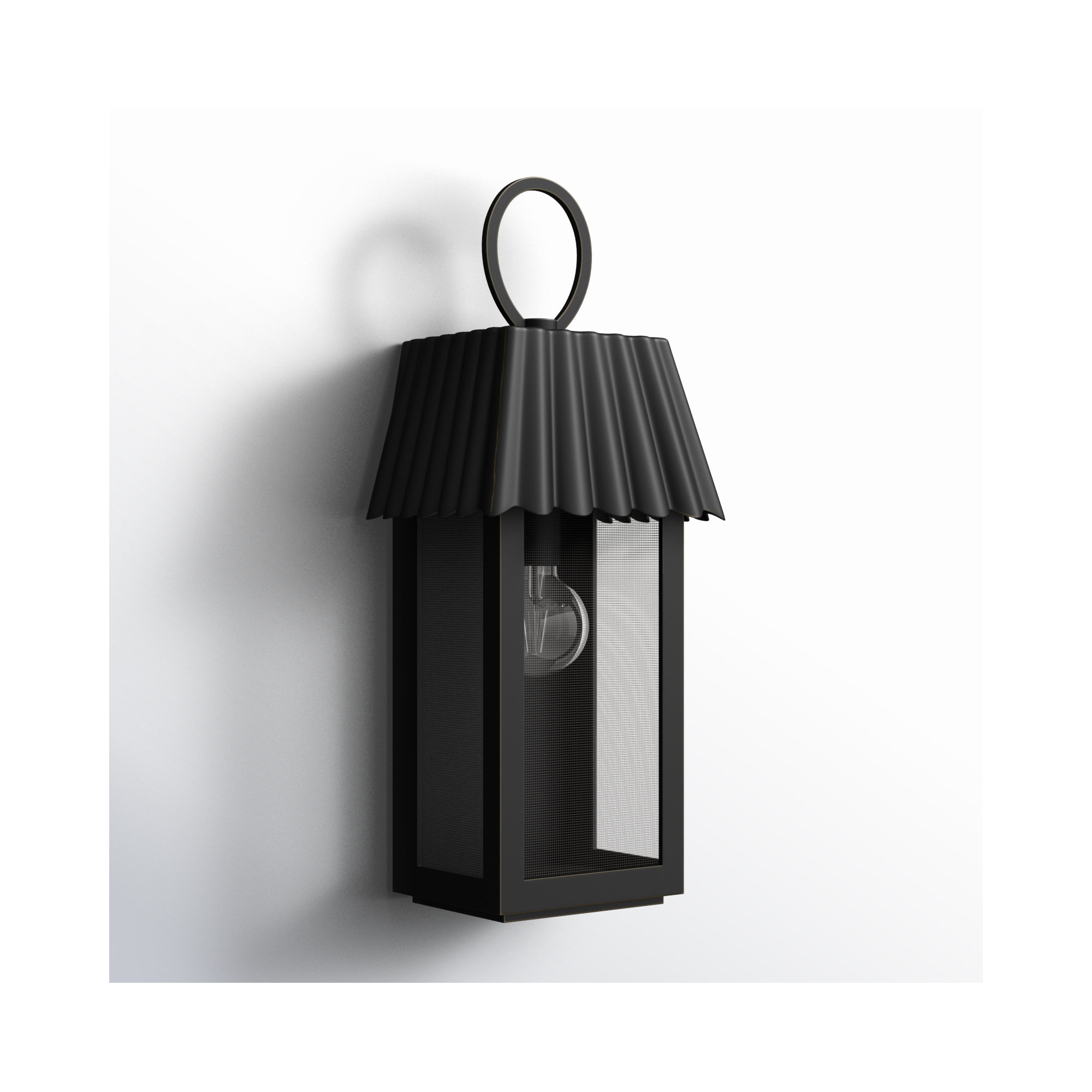 Godin Single Light Outdoor Wall Light, Oil Rubbed Bronze, 22.38" H x 8.5" W x 7.13" D