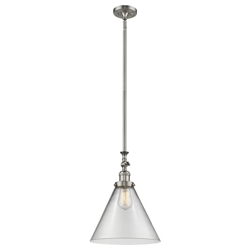 1 - Light Single Pendant, Brushed Satin Nickel, Seedy, No Bulb Included