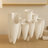 Lark Manor™ Ceramic Floral Inspired 10 Openings Abstract Vase With Linear Grooves-1320558617