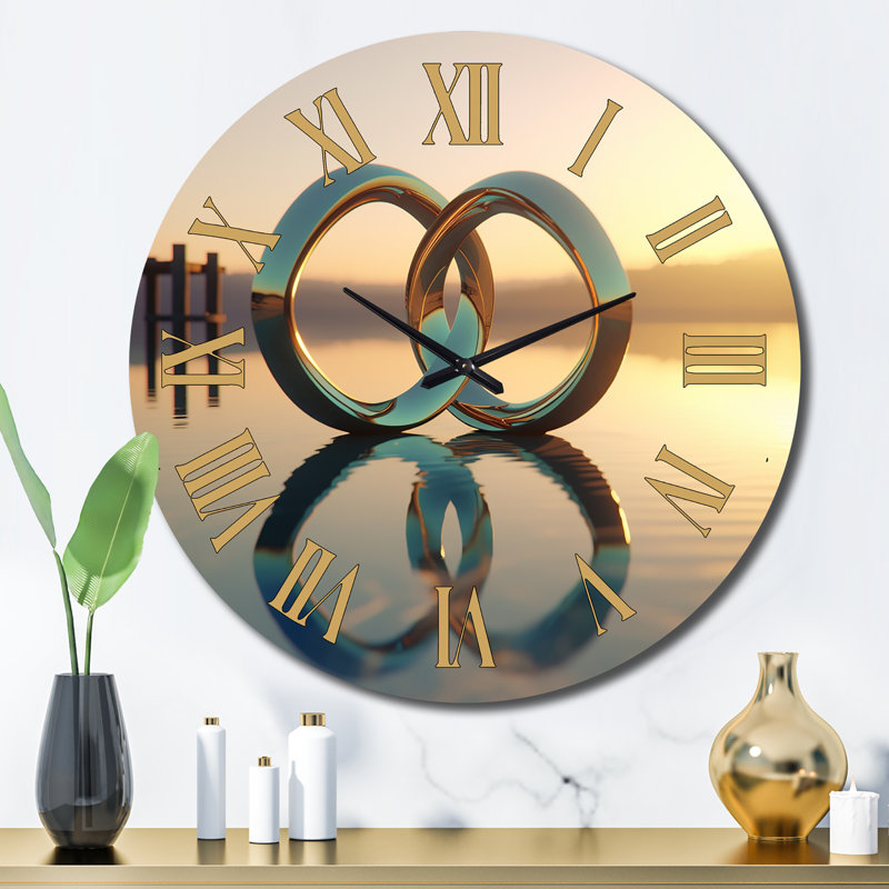 Horloge murale Quantum Entanglement Futuristic Bliss I, Grand