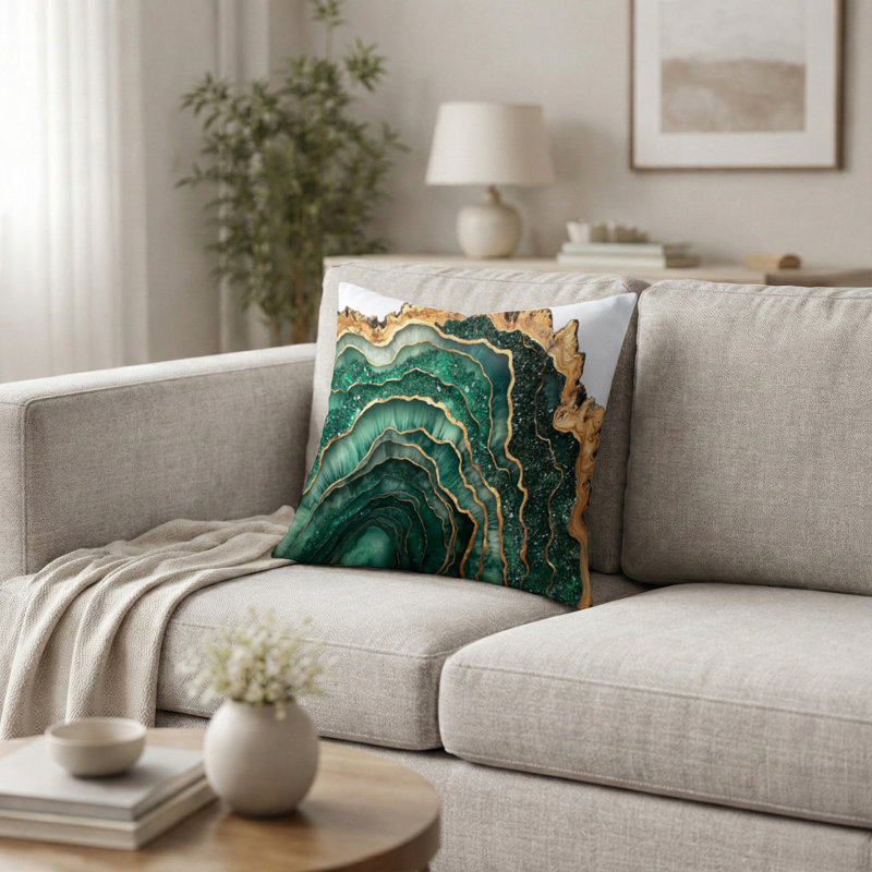 Coussin Crystals, H 16 po x l 16 po