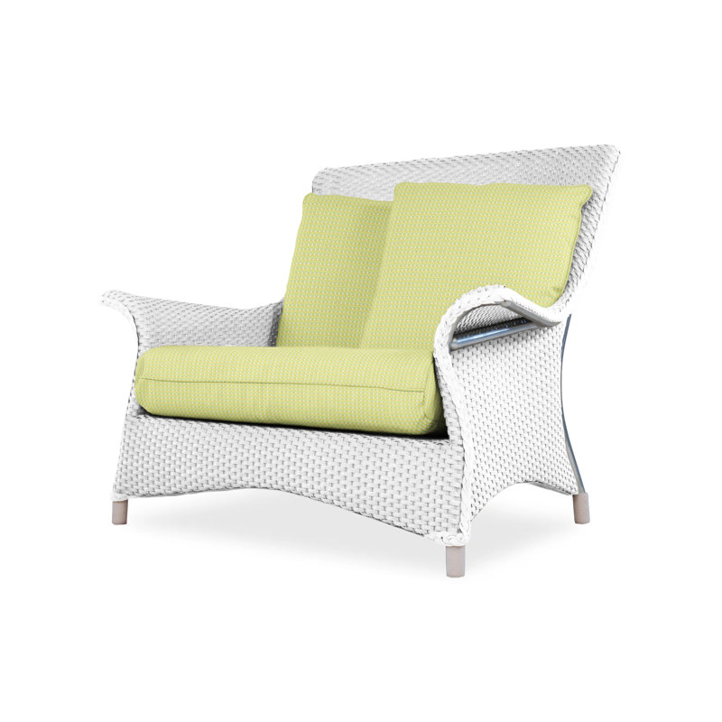 Mandalay Outdoor Lounge Chair, White, Demo Oatmeal