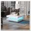 High Gloss Minimalist Design with LED Lights, 2-Tier Square Coffee Table, Centre Table for Living Room-1282461305