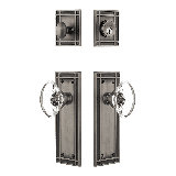 Nostalgic Warehouse Mission Entry Set with Oval Clear Crystal Knob