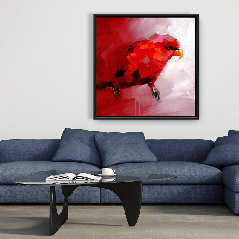 «Abstract Red Parrot» sur toile