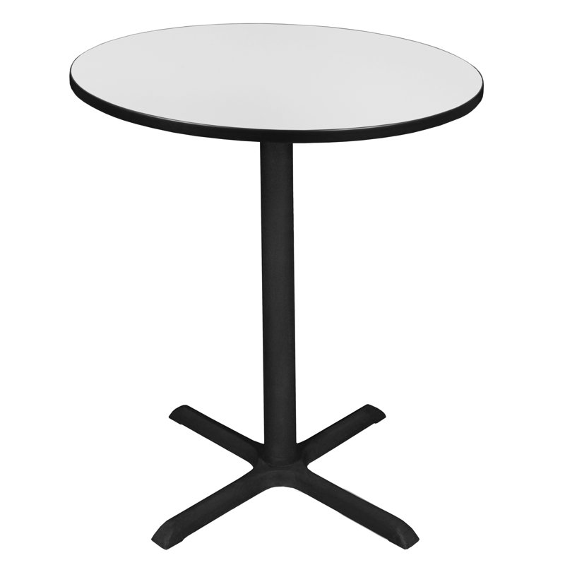 Regency Cain Round X-Base Breakroom Table, 29" H x 42" L x 42" D, White