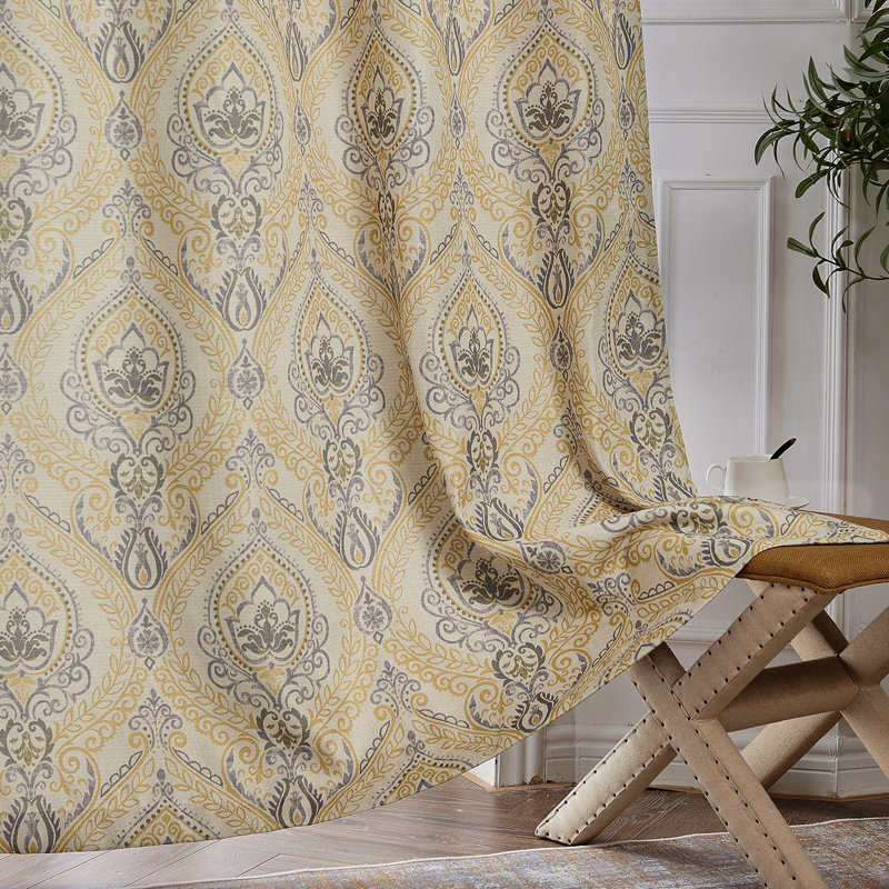 Paire de rideaux obscurcissant Bonomo, Jaune, l 50 po x L 95 po