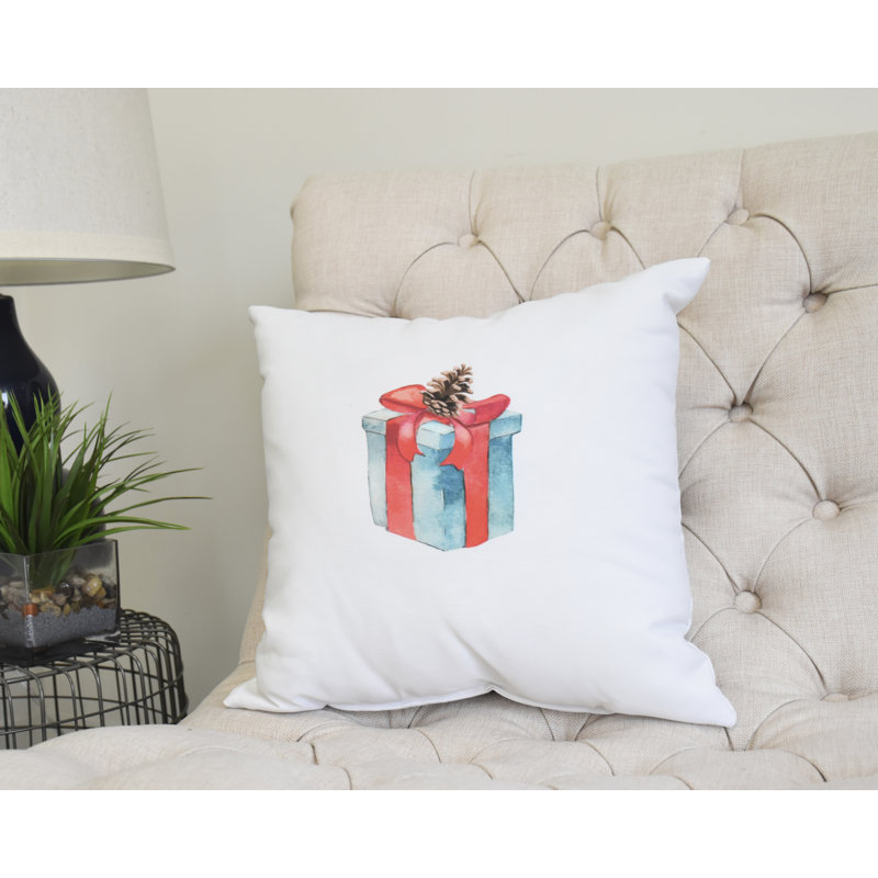 Housse de coussin carrée extérieure/insert Maselli, 20 po x 20 po, Rouge / blanc