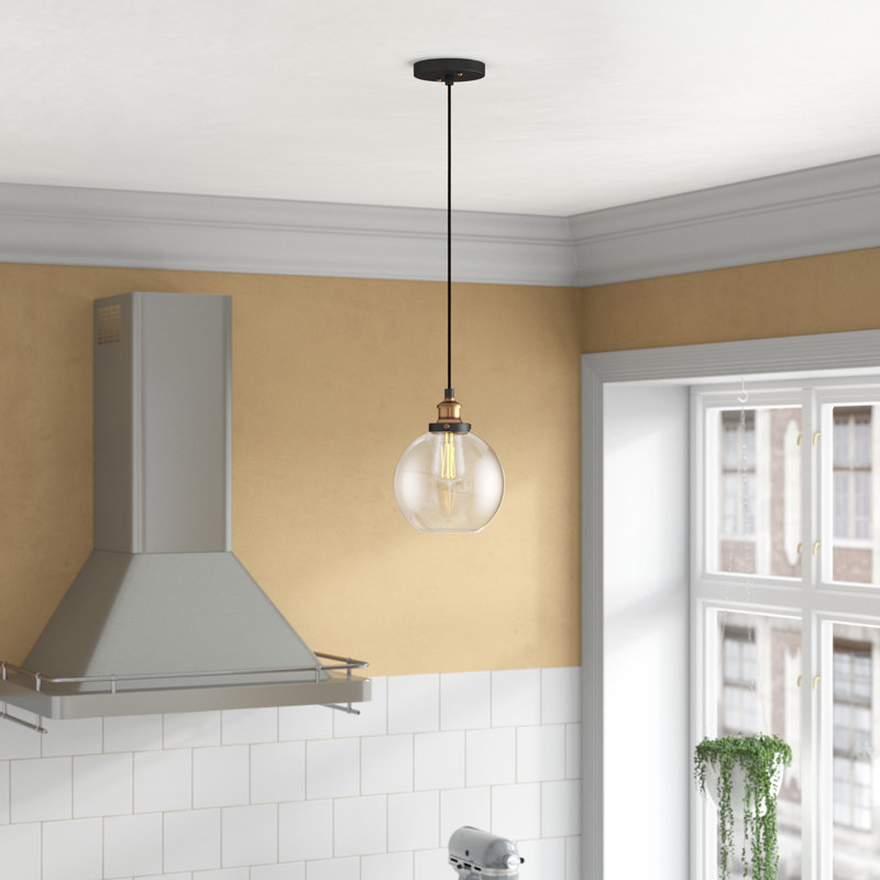 Dedriana 1 - Light Single Pendant, Yes, Antique Brass, Clear
