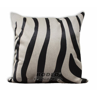 Housse de coussin en peau de vache