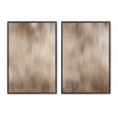 Ensemble de 2 impressions sur cadre en érable Cosmic Latte, 16 po x 12 po