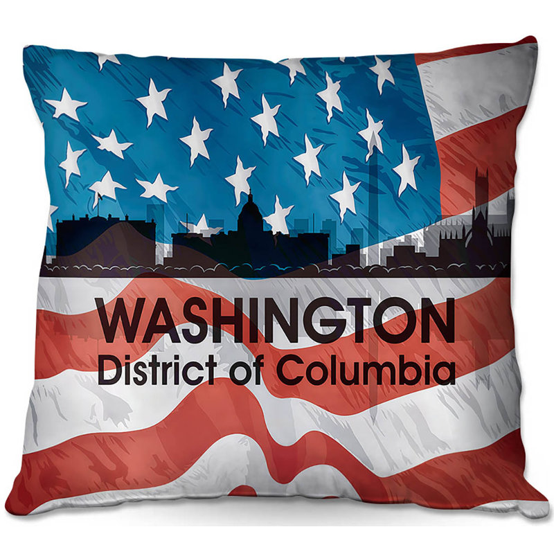 Coussin décoratif à las las vegas de la canapé city vi las vegas, 18 po x 18 po, Washington, District de Columbia