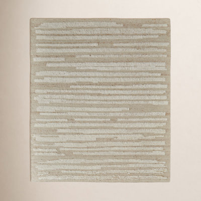Jalaycia Beige White Hand-Woven Abstract Rug