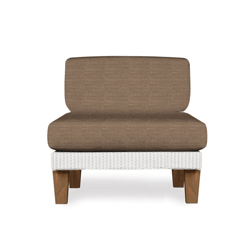 Catalina Outdoor Teak Lounge Chair, Demo Skyway, White