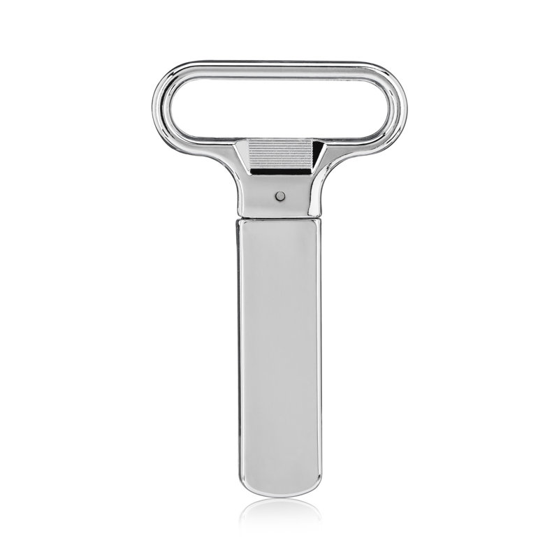 Silver Twin Prong Wine Bottle Opener with Chrome Handle