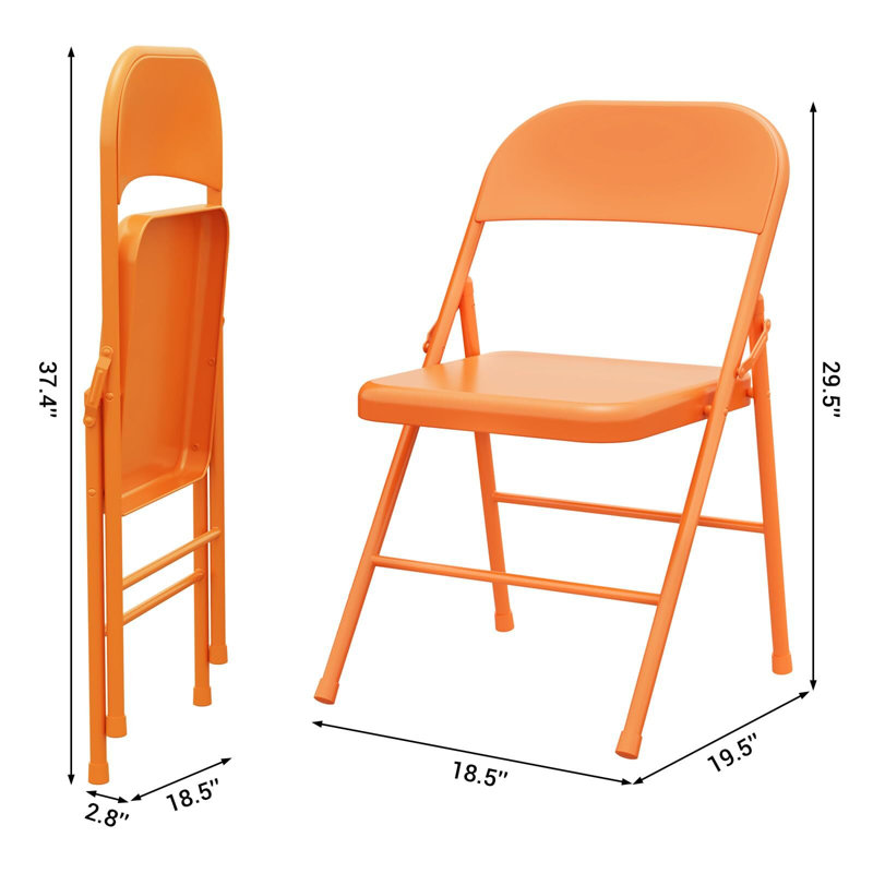 Ensemble de chaises pliantes Milonas, Orange