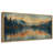 Abstract Landscape "Orange Green Peaceful Lake Forest Nature Extra Large Artwork Framed Wall Picture-111375452-98042555