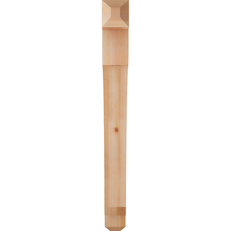 H Support en bois / corbeau, Western Red Cedar (Smooth), H 40 po x l 3,5 po x P 36 po