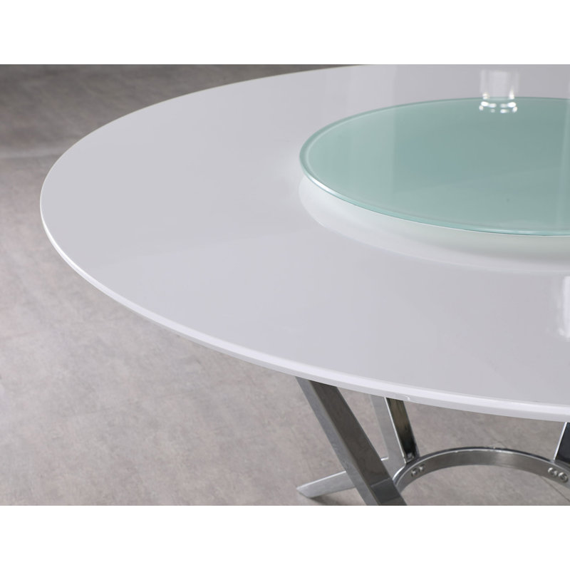Anchor White High Gloss Round Dining Table