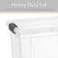  Boîte de rangement transparente avec couvercle, bacs de rangement en plastique de 26 pintes pour l'organisation, caisses empilables, sans BPA, non toxiques, sans odeur, organisateurs pour la maison, le bureau, l'école et le dortoir, paquet de 3