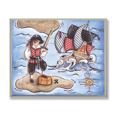 Burkett Pirate On Island Wall Plaque