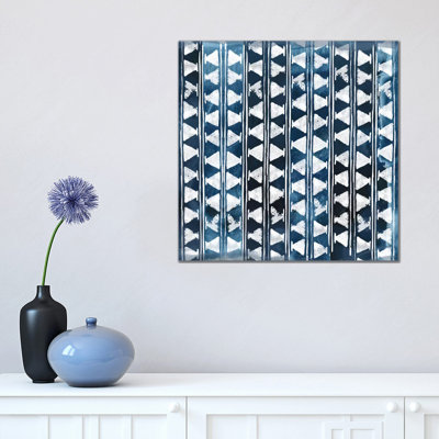 Indigo Impression III by June Erica Vess - Wrapped Canvas Painting