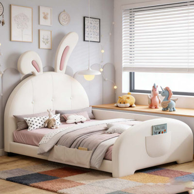 Upholstered Rabbit-Shape Princess Bed