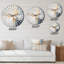 Horloge murale Lonnell - Collages abstraits-744822326