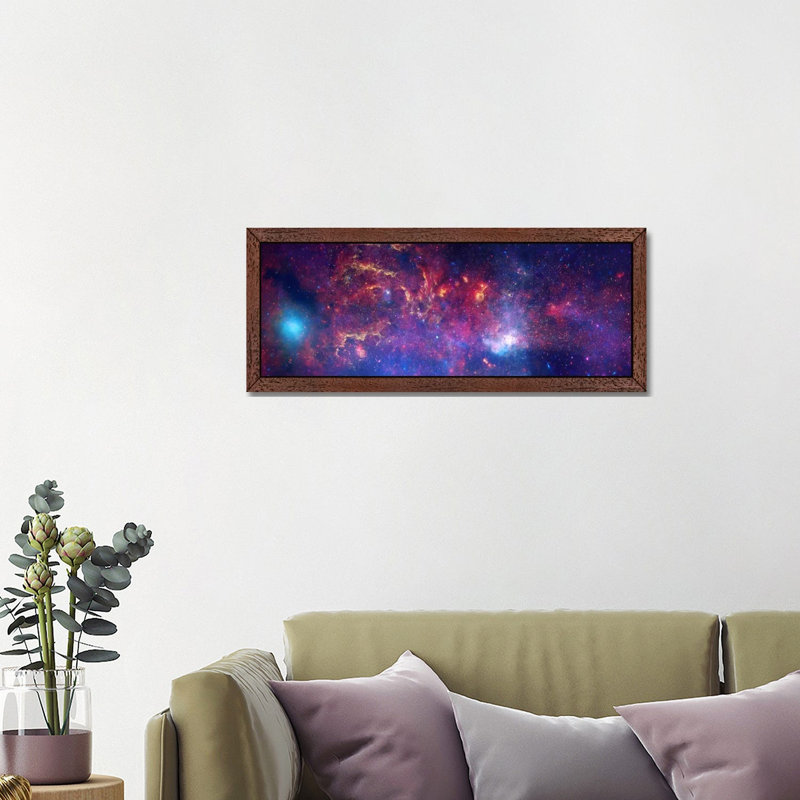 Center Of The Milky Way Galaxy (Chandra/Hubble/Spitzer) - Floater Frame Panoramic Print on Canvas, 182.88 cm H x 60.96 cm W