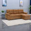 Canapé-lit d'angle convertible avec rangement, structure en bois de 88,5 pouces, style moderne.-753227987
