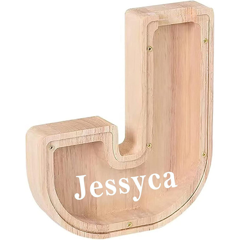 Adarryll Text & Numbers Piggy Bank, J, Yes