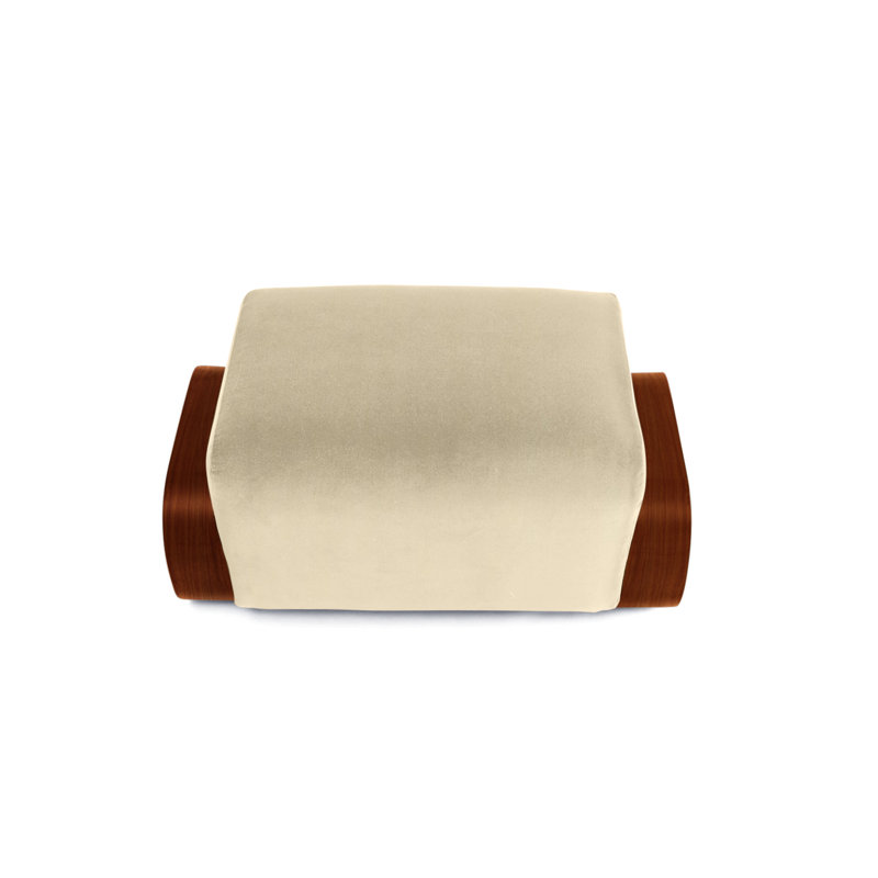 Cayenne Ottoman, Shell Velvet