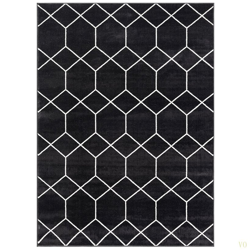 Tapis tissé à motif géométrique Trellis