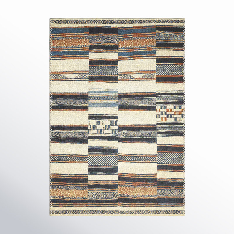 Oniel Geometric Machine Woven Area Rug , Rectangle 3'11" x 5'11"