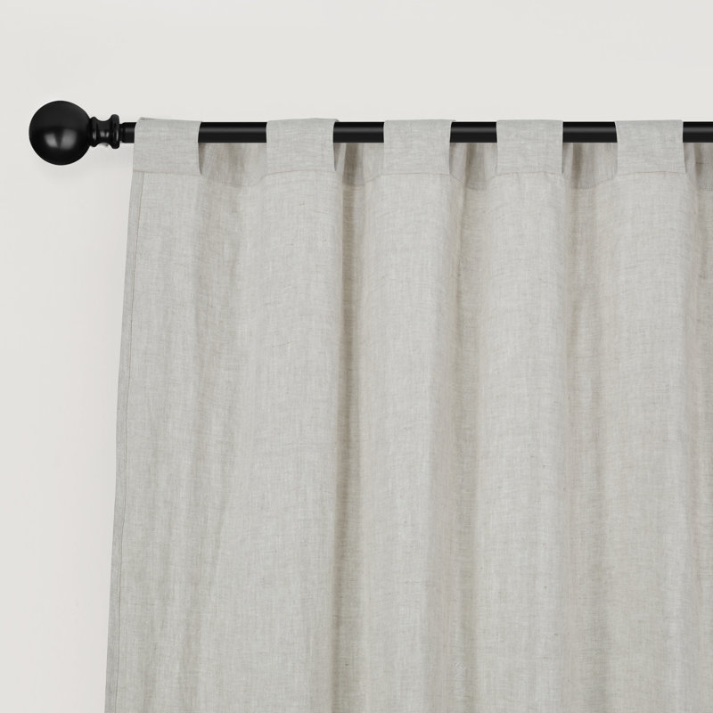 Newport Sheer Curtain Single Panel, Greige, 50" W x 108" L