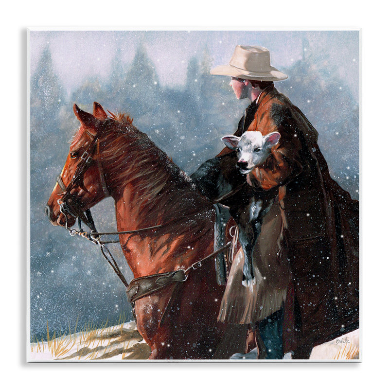 «Cowboy Snow Scene» par Victoria Schultz