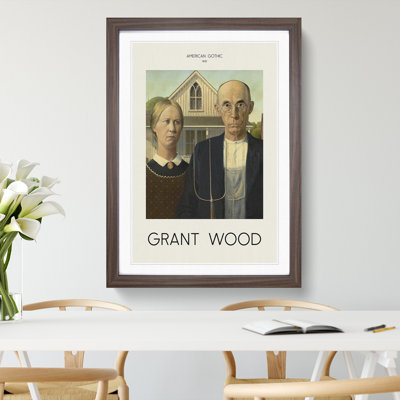 American Gothic by Grant Wood - Framed Print