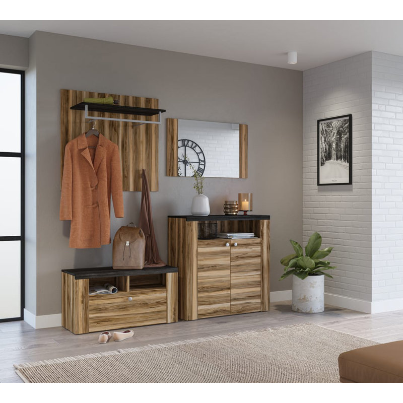 Siomha Rectangle Mirror, Oak Satin