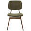 45cm H Boucle Upholstered Upholstered Back Side Chair in Green, Brown