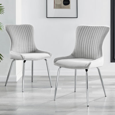 Illman Luxury Velvet Upholstered Dining Chair - Elegant Modern Deco Style