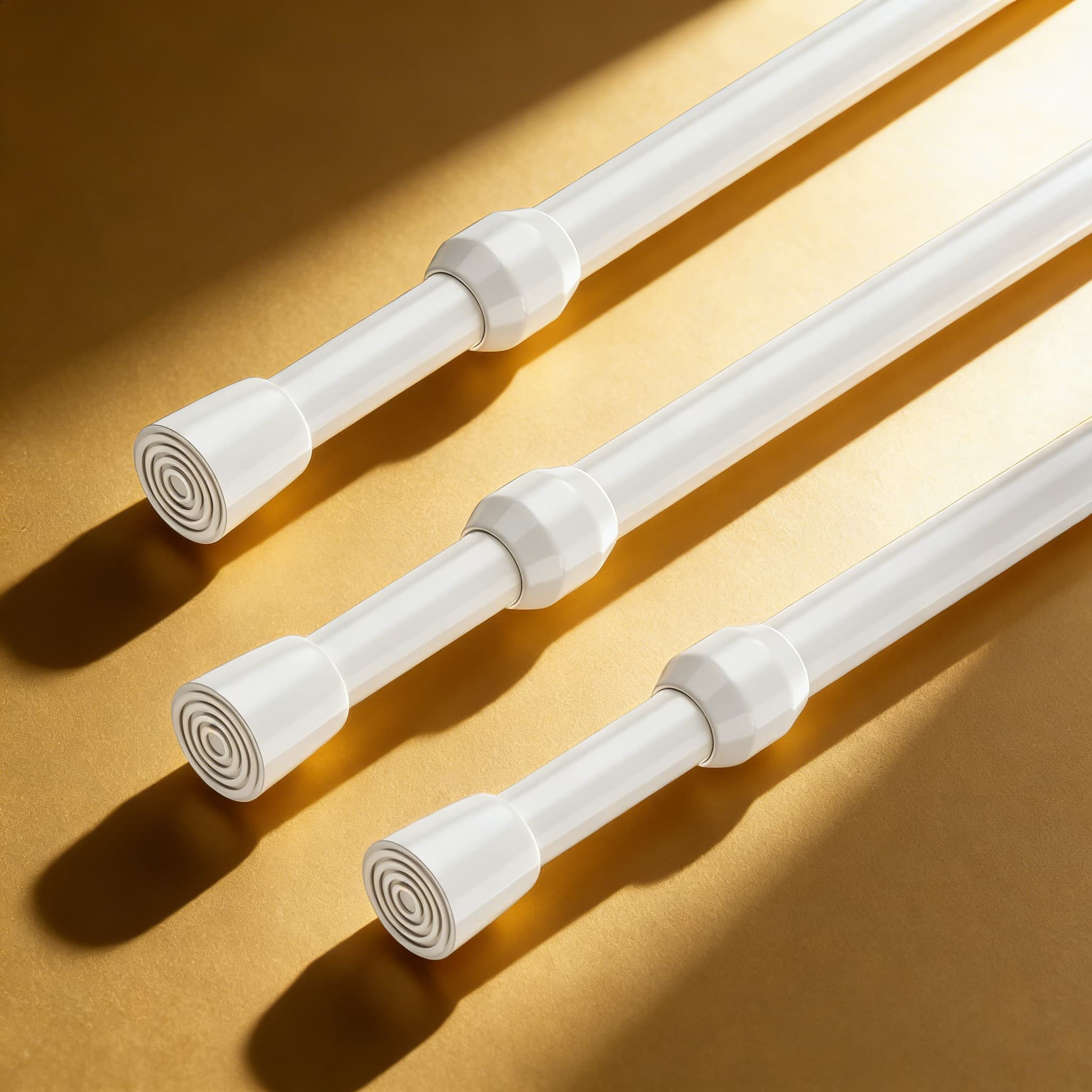 Spring Loaded Extension Rods Latitude Run® Adjustable Spring Tension Curtain Rods, No Drill ...