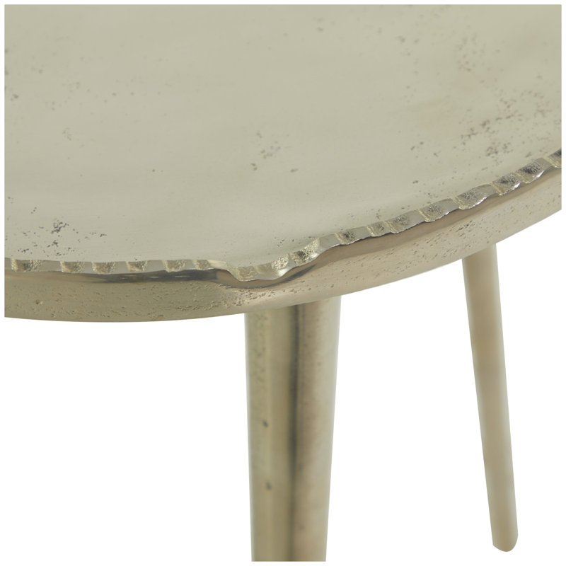 Table d'appoint latérale en aluminium avec plateau Ilay, Argent