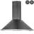 30-in 343-CFM Convertible Black Stainless Steel Wall-Mounted Range Hood with Carbon Filters