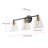3-lamp matte black iron adjustable Vanity Light